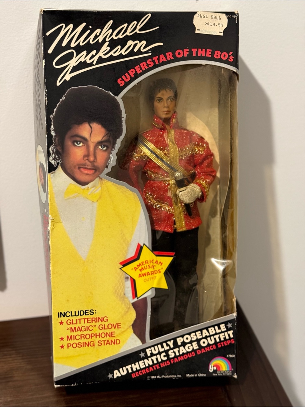 Michael Jackson American Music Awards Military Jacket Doll Thriller Collectible